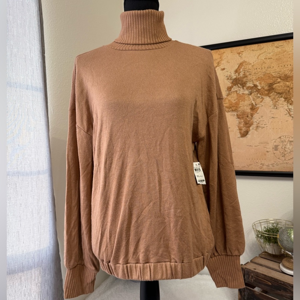 Inc brown medium turtleneck